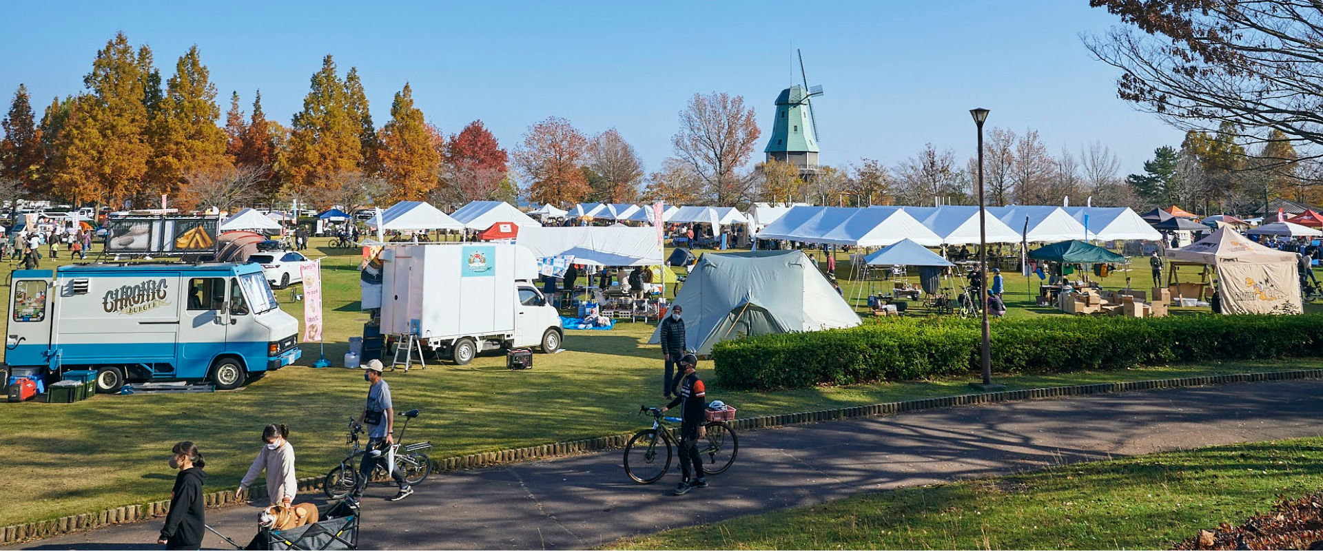 BIKE&CAMPイベント会場の風景